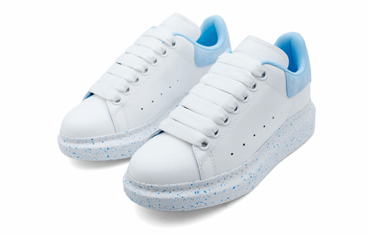 (WMNS) Alexander McQueen Larry Oversized Low-Top Sneakers 'White Sky Blue' 708068WICG78973 #