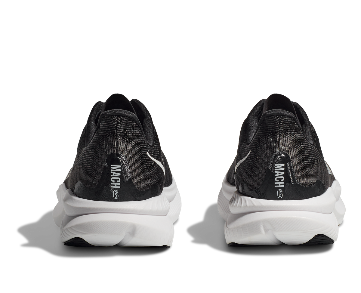 HOKA Women's Mach 6 - BLACK / WHITE