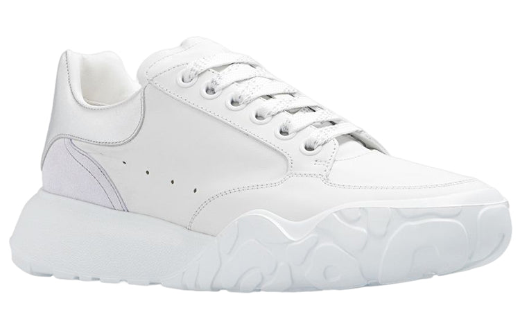 (WMNS) Alexander McQueen Court Trainer 'White Silver' 709033WIAAZ8879 #