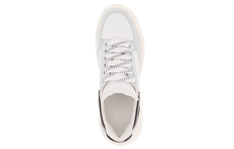 (WMNS) Alexander McQueen Court Leather Sneakers 'White Black Grey' 708077WICDB8979 #