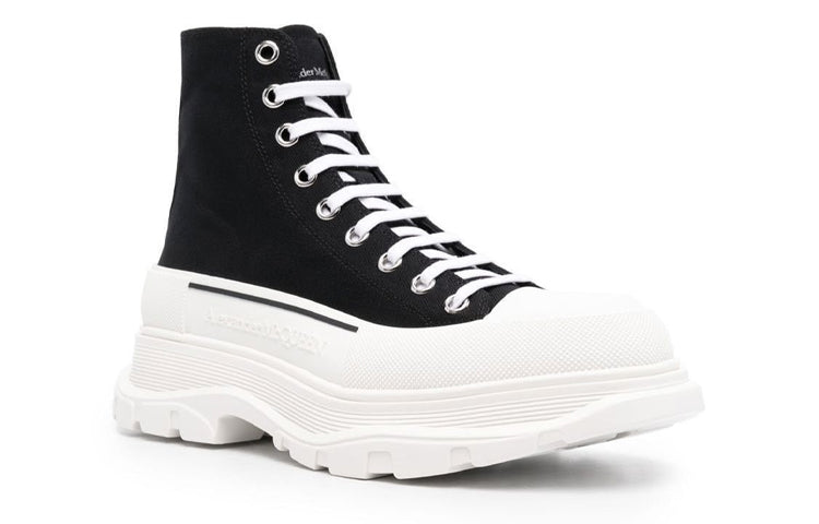Alexander McQueen Tread Slick Boots 'Core Black White' 705659W4MV21070 #