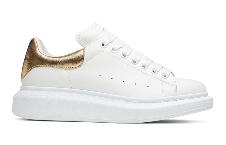 (WMNS) Alexander McQueen Oversized Sneaker 'White Light Gold' 553770WHFBU9075 #
