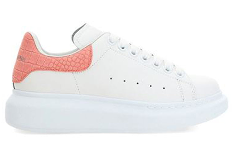 (WMNS) Alexander McQueen Oversized Sneaker 'Pink Embossed Suede Crocodile' 650788WHZ4K9648 #