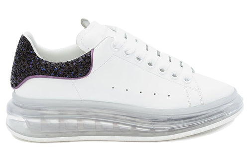 (WMNS) Alexander McQueen Clear Sole Oversized Sneaker 'White Black Sequins' 621718WHZ429926 #