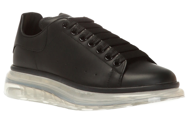 (WMNS) Alexander McQueen Oversized Sneaker 'Black Clear Sole' 611698WHX981070 #