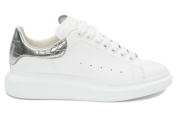 Alexander McQueen Oversized Sneaker 'White Silver Crocodile' 625162WHYBQ9071 #