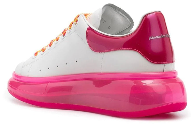 (WMNS) Alexander McQueen Oversized Lace-Up Sneakers 'White Rose Pink' 697109WIBNF9753 #