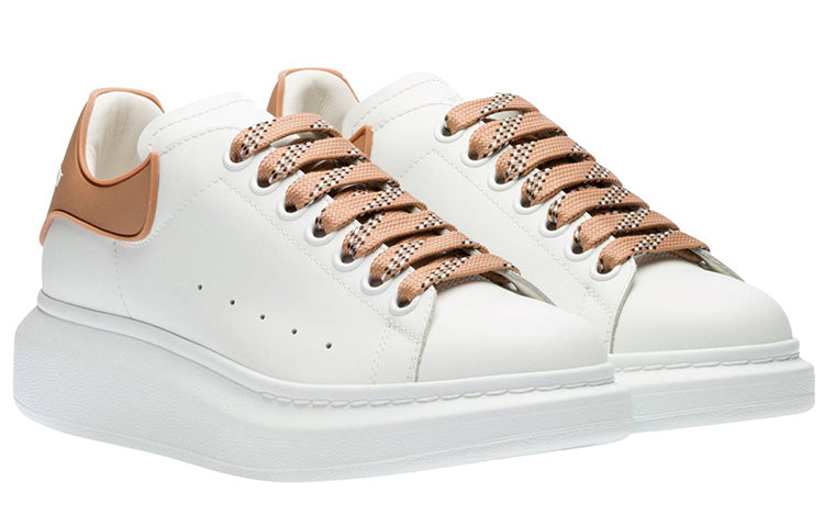 (WMNS) Alexander McQueen Oversized Sneaker 'White Copper' 621056WHXMT9252 #