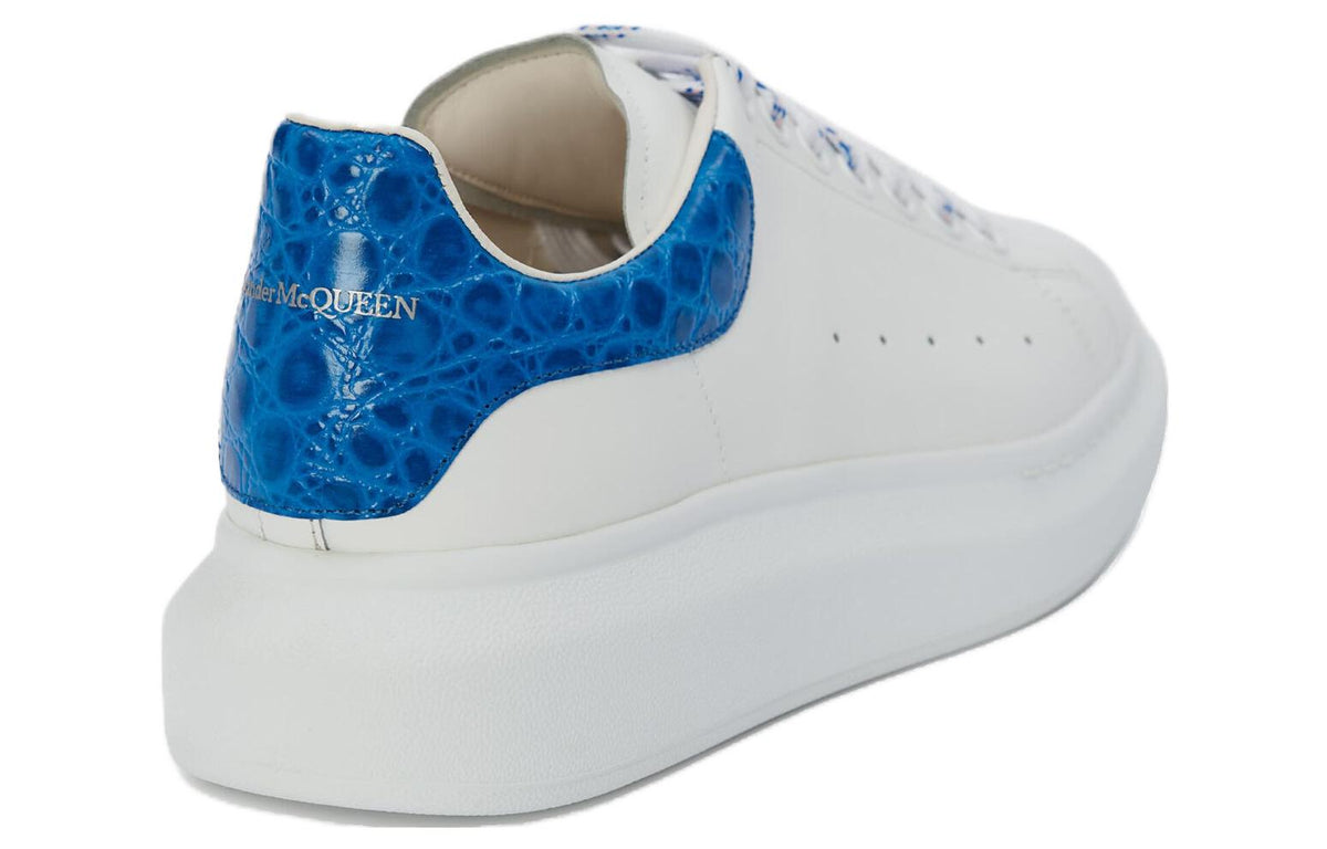Alexander McQueen Oversized Sneaker 'White Ultramarine Crocodile' 625162WHYB89407 #