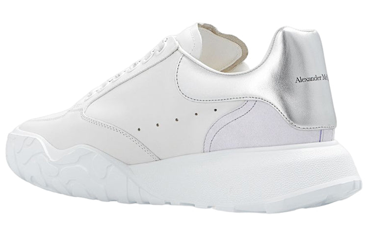 (WMNS) Alexander McQueen Court Trainer 'White Silver' 709033WIAAZ8879 #