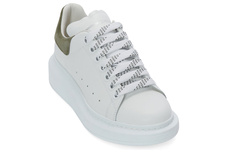 (WMNS) Alexander McQueen Oversized Sneaker 'White Khaki Green Suede' 553770WHGP79443 #