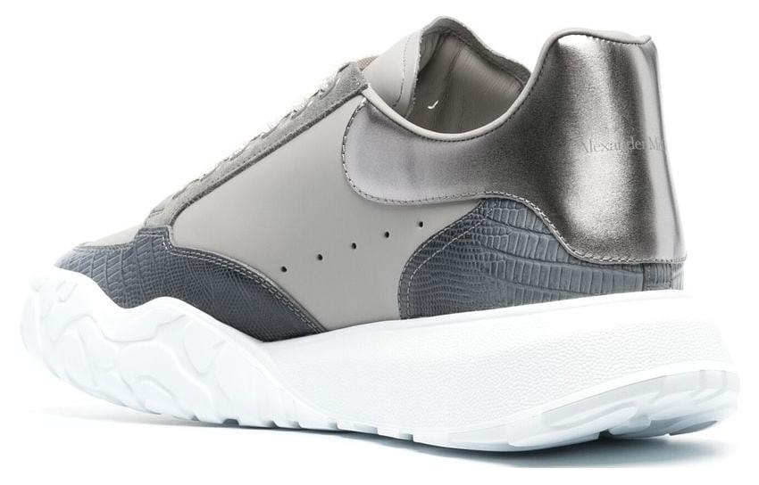 Alexander McQueen Court Trainer 'Grey Silver Navy White' 711132WIAAB1820 #