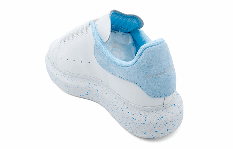 (WMNS) Alexander McQueen Larry Oversized Low-Top Sneakers 'White Sky Blue' 708068WICG78973 #