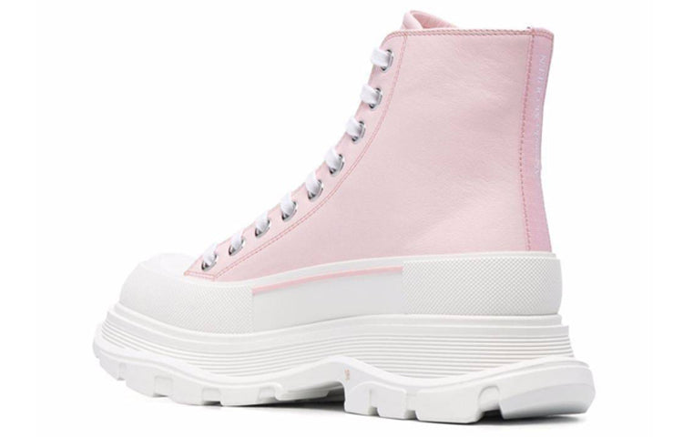 (WMNS) Alexander McQueen Leather Ankle Boots 'Pink White' 633900WHZ625805 #