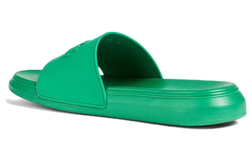 (WMNS) Alexander McQueen Embossed Rubber Slides 'Green' 666983W4QS03115 #