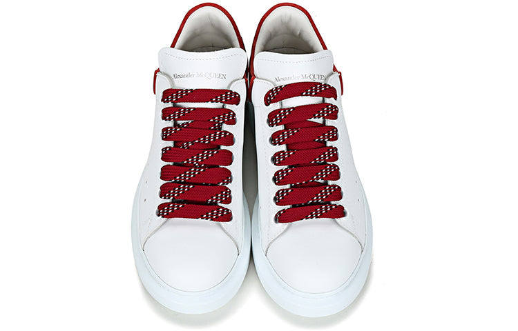 (WMNS) Alexander McQueen Oversized Sneaker 'White Burgundy' 621056WHXMT9727 #