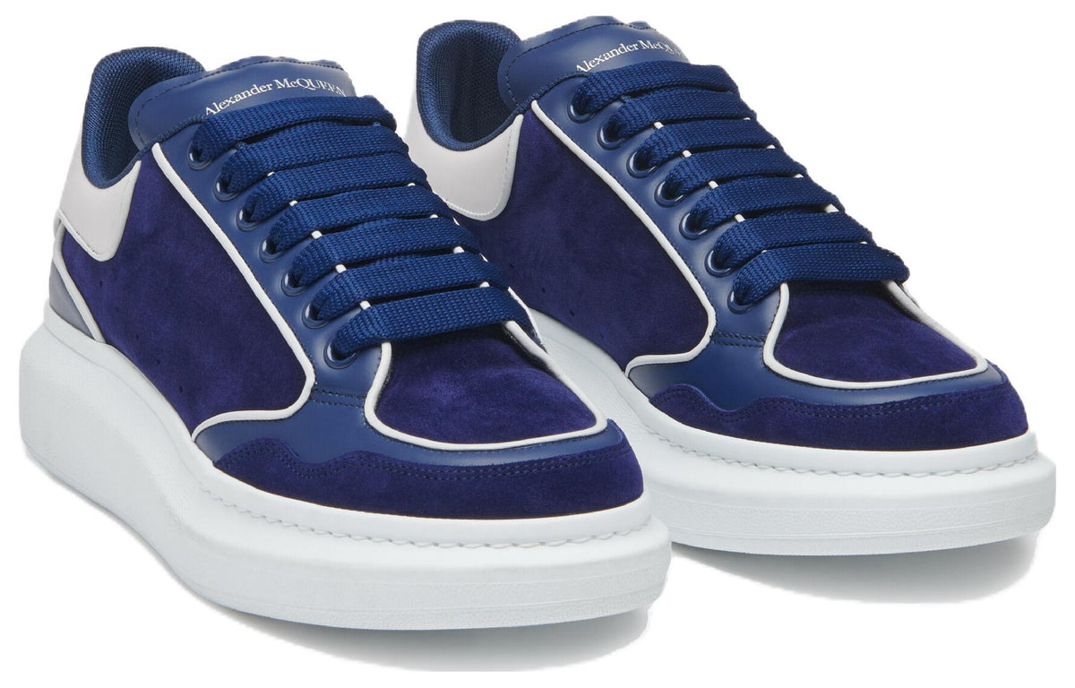 Alexander McQueen Oversized Leather Sneakers 'Blue White' 777300WIEM44699 #