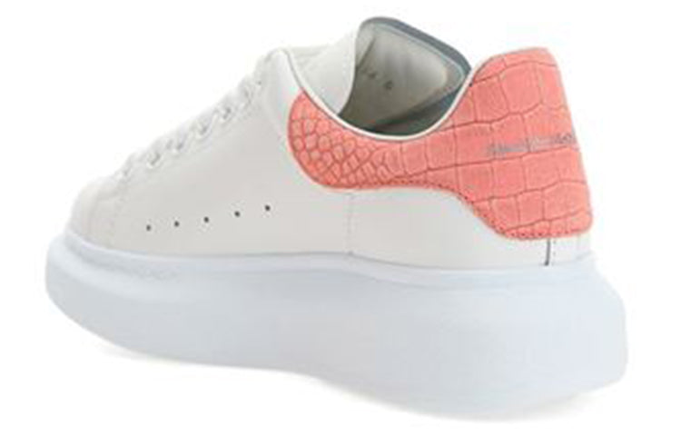 (WMNS) Alexander McQueen Oversized Sneaker 'Pink Embossed Suede Crocodile' 650788WHZ4K9648 #