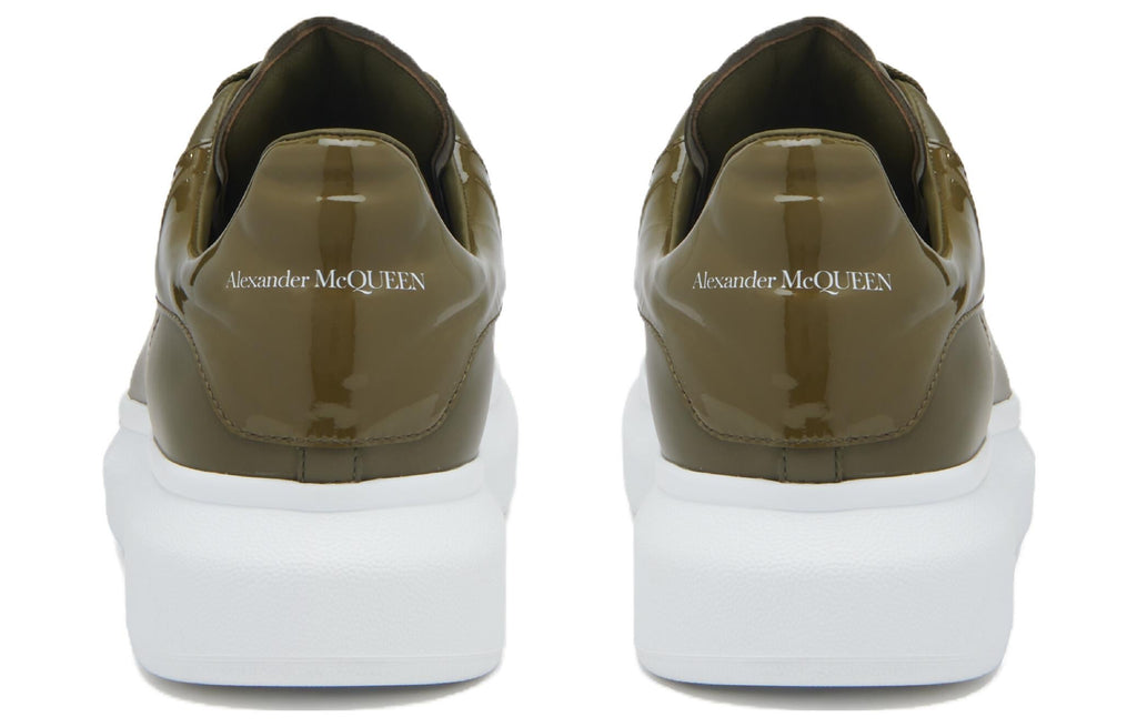 Alexander McQueen Oversized Leather Sneakers 'Olive Green' 777279WIE9C3211 #