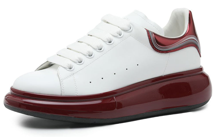 Alexander McQueen Oversized Sneaker 'White Burgundy Metallic' 750341WIDJT8835 #