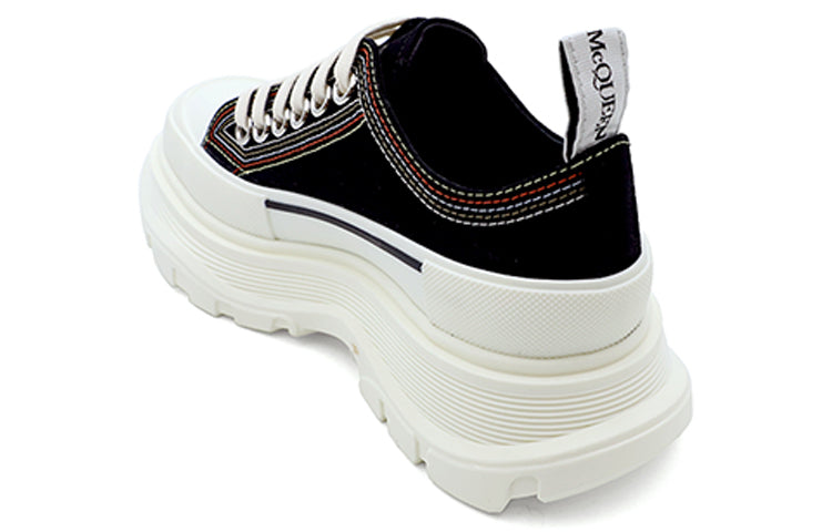 (WMNS) Alexander McQueen Tread Slick Lace Up Sneaker 'Denim Black' 657579W4L3M1355 #