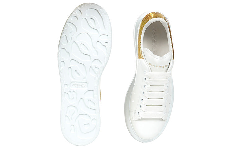 (WMNS) Alexander McQueen Oversized Sneakers 'White Gold' 676702WIAFH9075 #
