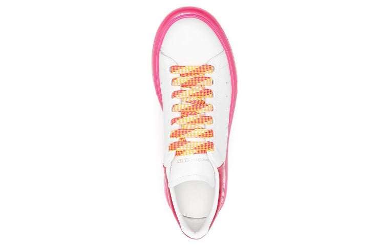 (WMNS) Alexander McQueen Oversized Lace-Up Sneakers 'White Rose Pink' 697109WIBNF9753 #