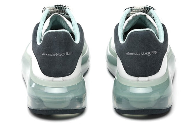 (WMNS) Alexander McQueen Transparent Sole Oversized Sneakers 'White Green' 666893WHXMA9995 #