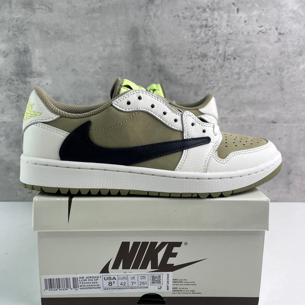 Jordan 1 Low OG SP x Travis Scott Golf Neutral Olive