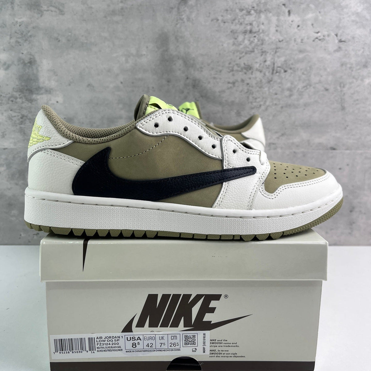 Jordan 1 Low OG SP x Travis Scott Golf Neutral Olive