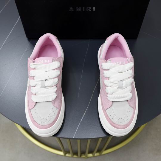 AMIRI Classic Low | Pink & White Suede Leather Sneaker