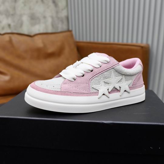 AMIRI Classic Low | Pink & White Suede Leather Sneaker