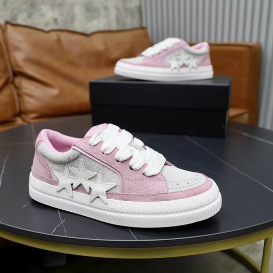 AMIRI Classic Low | Pink & White Suede Leather Sneaker