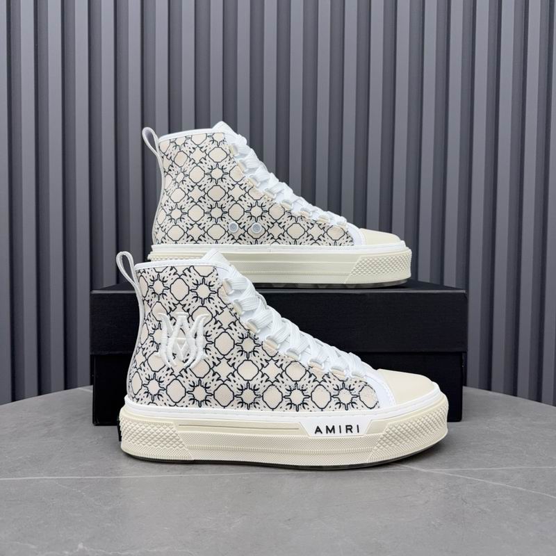 AMIRI MA-1 High Top | White Bandana Monogram Canvas Sneaker