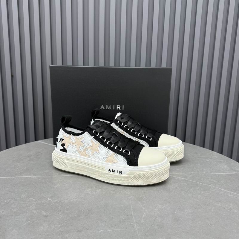 AMIRI Stars Court Low | Black & White Mesh Sneaker