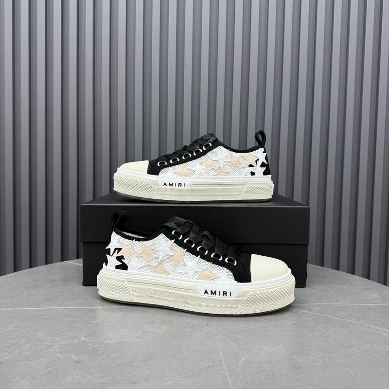 AMIRI Stars Court Low | Black & White Mesh Sneaker