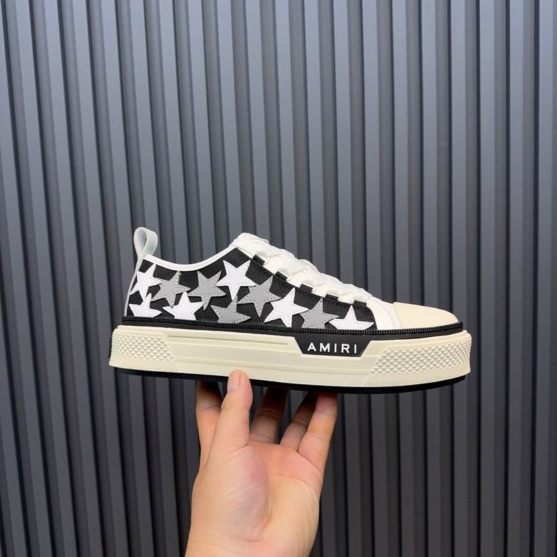 AMIRI Stars Court Low | Black & White Checkerboard Sneaker