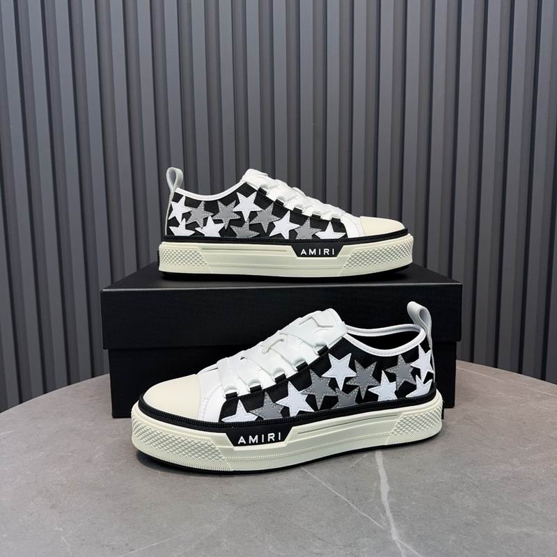 AMIRI Stars Court Low | Black & White Checkerboard Sneaker