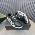 AMIRI Stars Court Low | Black & White Star Leather Sneaker