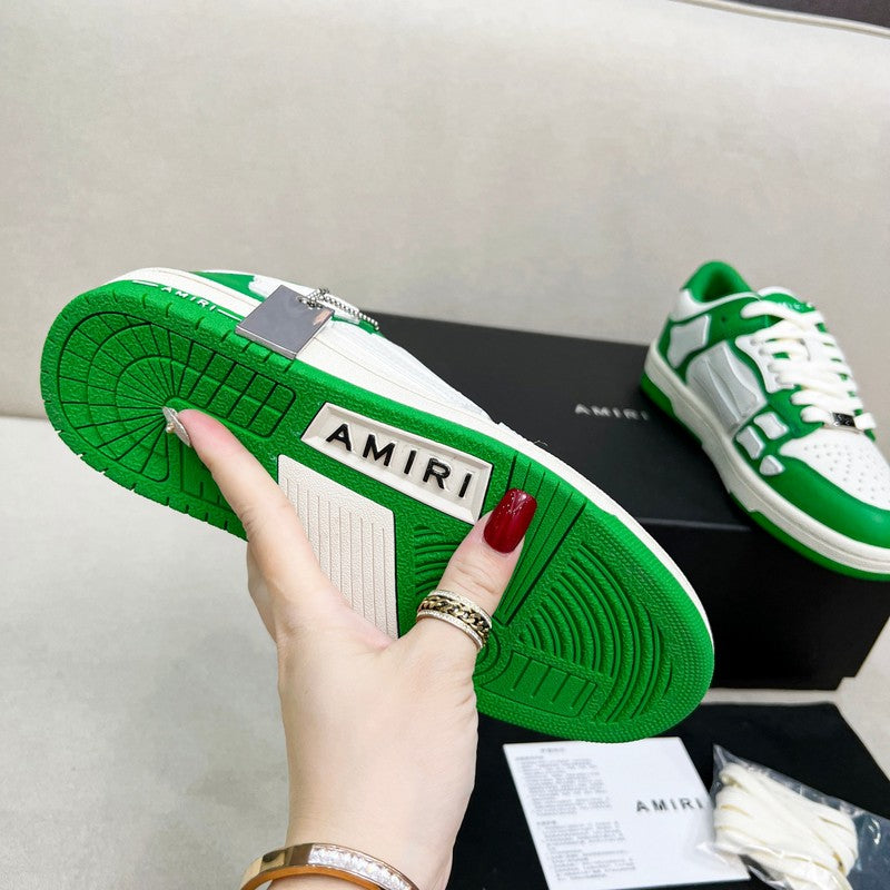 AMIRI Classic Low | Green & White Leather Sneaker