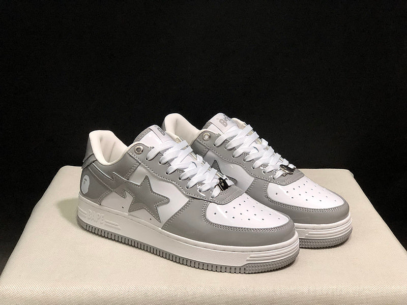 BAPE STA Low | Grey White Patent | EU 36–45