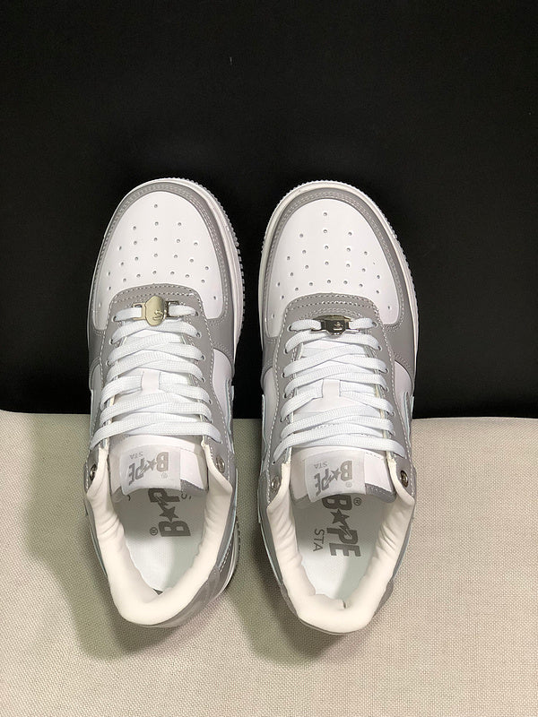 BAPE STA Low | Grey White Patent | EU 36–45