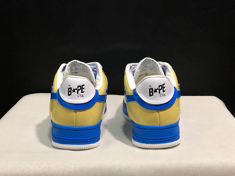 BAPE STA Low | Blue Yellow White Patent | EU 36–45