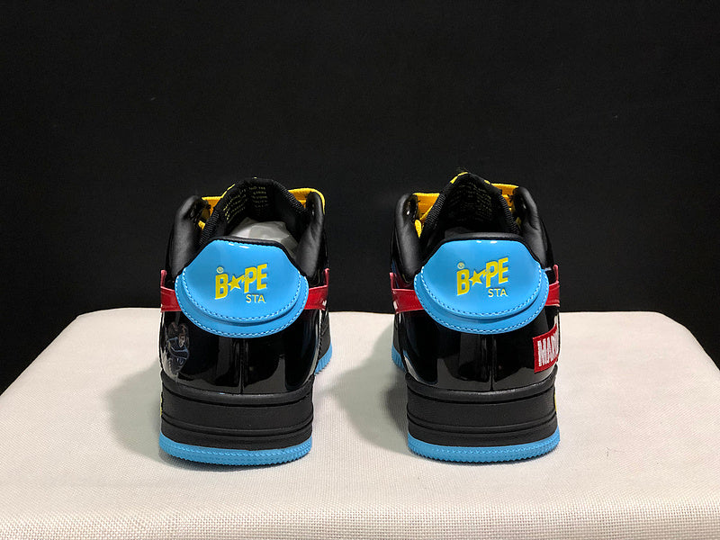BAPE x Marvel STA Low | Black Blue Red | EU 36–45