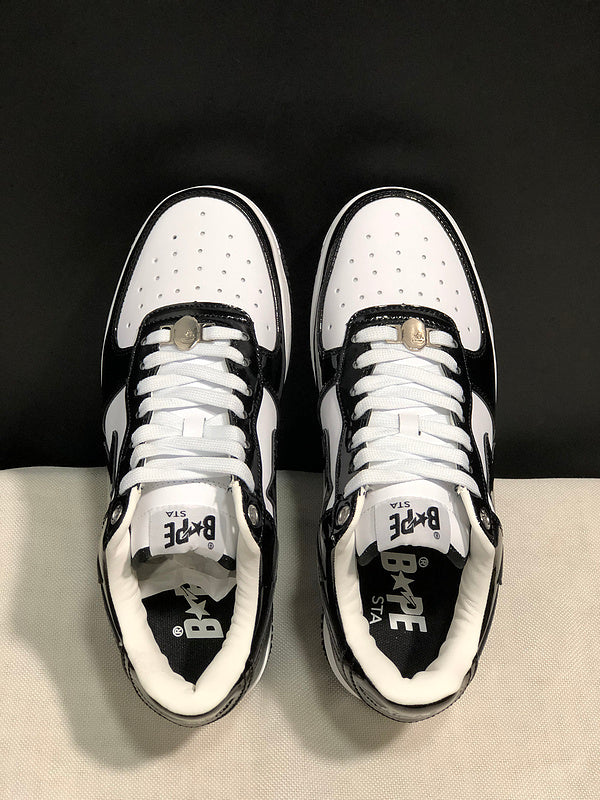 BAPE STA Low | Black White Patent | EU 36–45