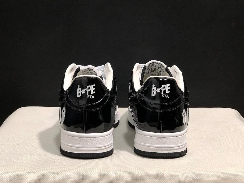 BAPE STA Low | Black White Patent | EU 36–45