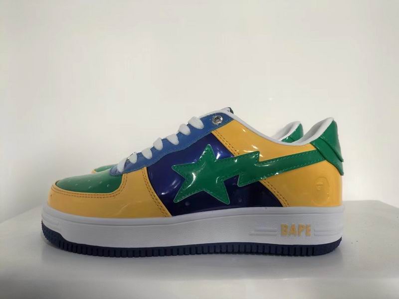 BAPE STA Low | Red White Navy Patent Leather | EU 35–45