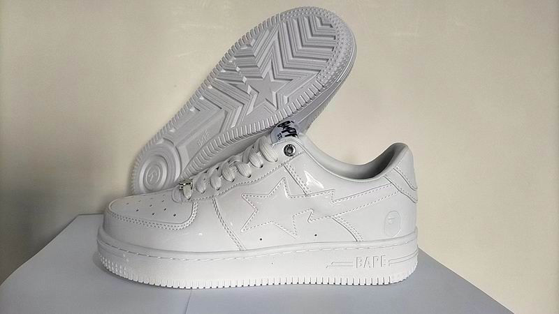BAPE STA Low | Red White Navy Patent Leather | EU 35–45