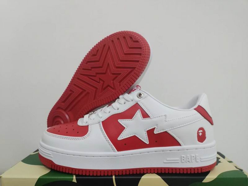 BAPE STA Low | Red & White | Ape Head Logo | EU 35–45