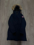 Canada Goose Navy Brown Fur Parka (Women's) Jacket